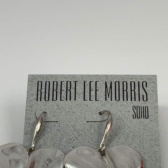 Designer Robert Lee Silver-Tone Morris Soho Floral Drop Earrings image number 4