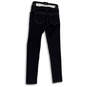 Womens Blue Denim Pockets Dark Wash Regular Fit Skinny Leg Jeans Size 7 image number 2