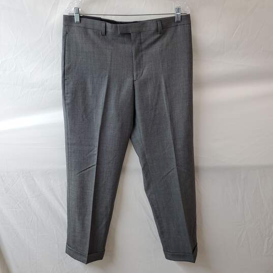 NWT Banana Republic Dress Pants Mens 33x30 Flat Front Gray Tailored Slim Fit image number 1