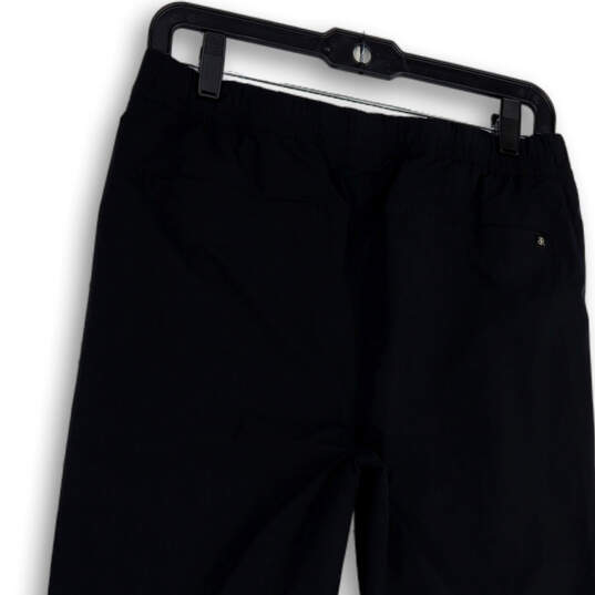Womens Black Stretch Drawstring Pockets Elastic Waist Jogger Pants Size Small image number 4