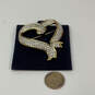 Designer Swarovski Gold-Tone Clear Rhinestone Heart Shape Brooch Pin w/ Box image number 1