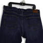 Mens Blue Denim Medium Wash 5-Pocket Design Straight Leg Jeans Size 38X32 image number 4