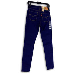NWT Womens Blue 721 Denim Dark Wash High Rise Skinny Leg Jeans Size 27X30 alternative image