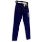NWT Womens Blue 721 Denim Dark Wash High Rise Skinny Leg Jeans Size 27X30 image number 2