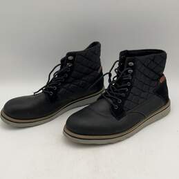 Stacy Adams Mens Black Leather Quilted Lace Up Winter Chukka Boots Size 13 alternative image