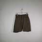 Mens Regular Fit Flat Front Slash Pockets Chino Shorts Size 30 image number 1