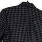 Womens Black Gray Houndstooth Pockets Notch Lapel One Button Blazer Size 6 image number 4
