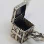 Sterling Silver Rolo Chain Trinket Box Charm 7 7/8inch Bracelet 14.0g image number 4