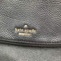 Womens Black Leather Zipper Pockets Adjustable Strap Crossbody Bag Purse image number 6