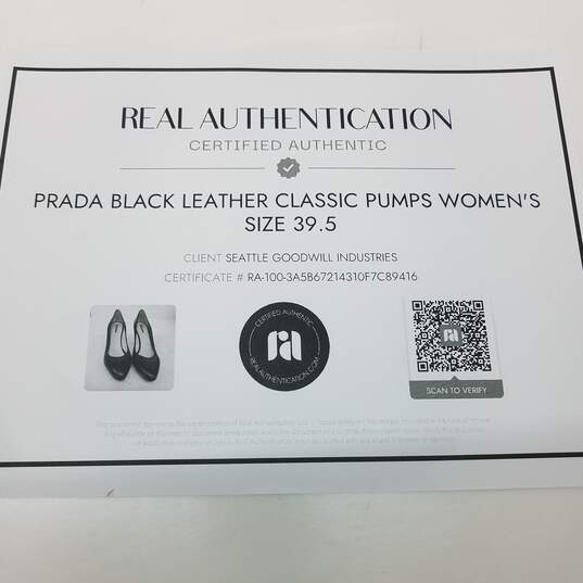 AUTHENTICATED WMNS PRADA CLASSIC PUMPS SIZE 39.5 image number 2