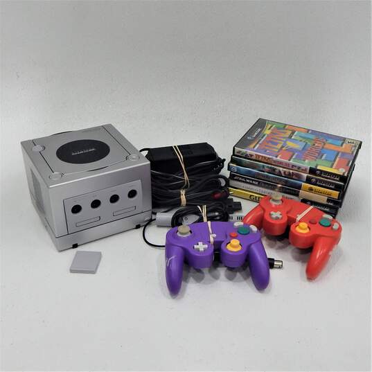 Nintendo GameCube w/6 Games Tetris Worlds image number 1