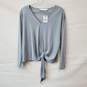 Astr Tie Front Top Gray Size Small image number 1