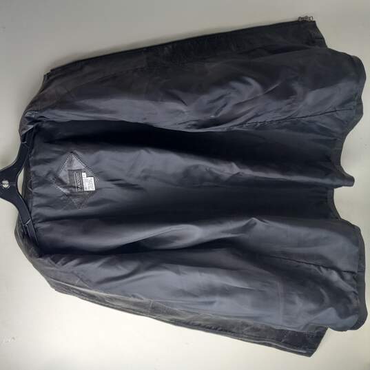 Women's Black Leather Jacket Sz 8 image number 3