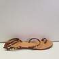 Senso Cassie Tan Leather Studded Ankle Strap Sandals Shoes Women's Size 41 image number 1