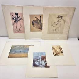 Impressionist Collection of 6 Prints Sealed- Degas Guardi Van Ostade