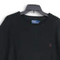 Mens Black Ribbed Long Sleeve Crew Neck Pullover Sweater Size XL image number 3