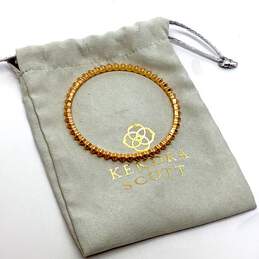 Designer Kendra Scott Gold-Tone Practical Spiked Design Bangle Bracelet