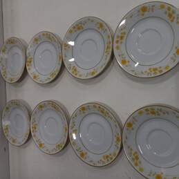 Bundle of 11 Contemporary Noritake Yellow Floral Blossom China Saucers alternative image