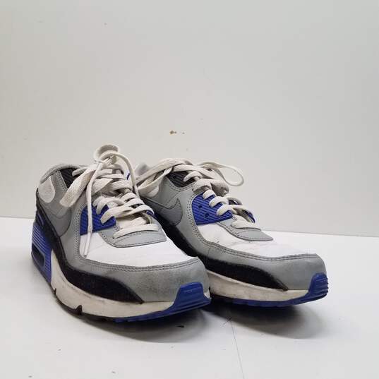 Nike Air Max 90 Hyper Royal (GS) Athletic Shoes White Blue CD6864-103 Size 6Y Women's Size 7.5 image number 3