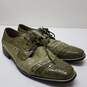 Sio Green Faux Crocodile Oxford Dress Shoes Size 10.5M image number 1
