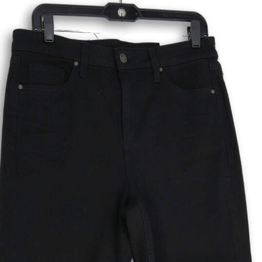 NWT Womens Black High Rise 5-Pocket Design Straight Leg Jeans Size 10R image number 3