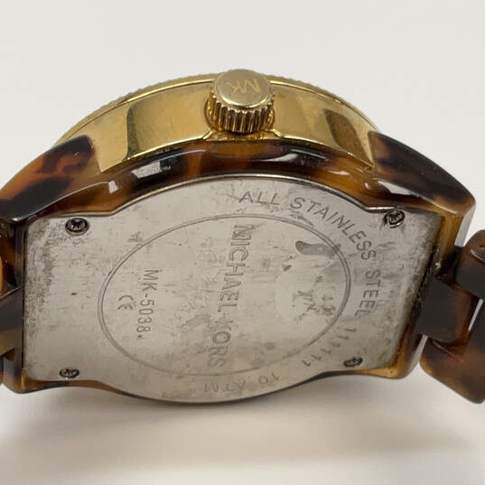 Designer Michael Kors MK-5038 Gold-Tone Stainless Steel Analog Wristwatch image number 4