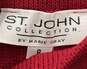 St. John Women's Red Knit Pants image number 4