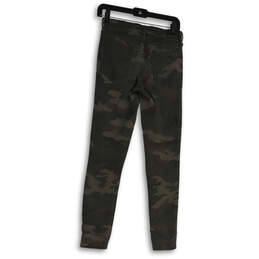 Womens Green Camouflage High Waisted Ankle Skinny Jeans Size 4 alternative image