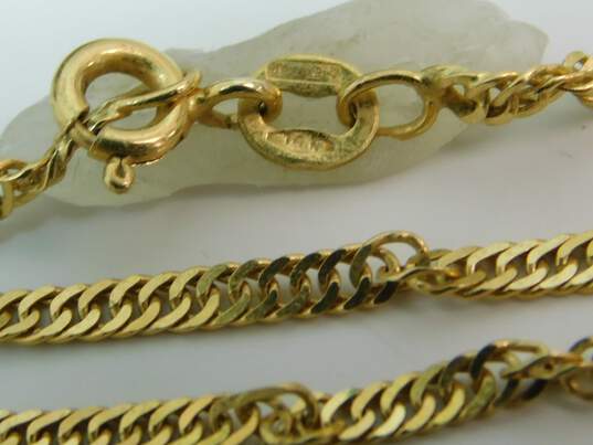 14K Yellow Gold Twisted Chain Necklace 5.3g image number 7