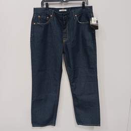 Grlfrnd Women's Helena Straight Leg High Waist Crop Jeans Size 32 NWT
