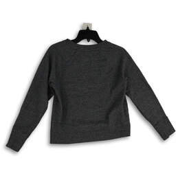 Womens Gray Heather Crew Neck Long Sleeve Pullover Sweatshirt Size XS alternative image