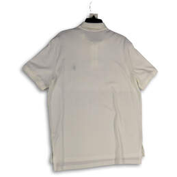 NWT Men's White Spread Collared Short Sleeve Polo Shirt Size X-Large alternative image