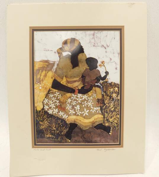 Mother and Child Paul Nzalamba Print Signed image number 1