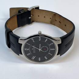 Designer Skagen Silver-Tone Leather Strap Water Resistant Analog Wristwatch alternative image