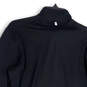 Mens Black Mock Neck 1/4 Zip Long Sleeve Activewear Pullover T-Shirt Size S image number 4