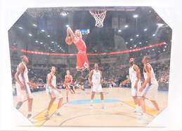 Chicago Bulls Season Pass Holder Gift Derrick Rose Dunk Image On Canvas alternative image
