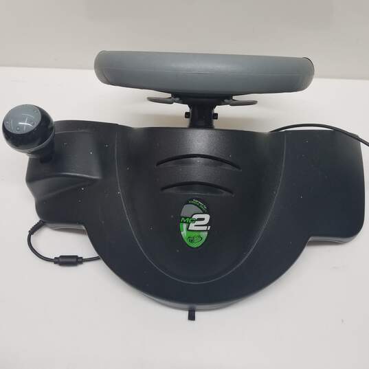 MadCatz MC2 Racing Wheel & Pedals Xbox 360 Racing Controller For Parts/Repair image number 2