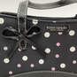 Womens Black Polka Dot Bottom Studs Adjustable Strap Zipper Crossbody Bag image number 3