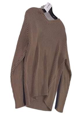 Mens Brown Long Sleeve V Neck Pullover Sweater Size Large alternative image