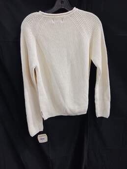 Women's Woolrich White Cable Knit Sweater Sz S NWT alternative image