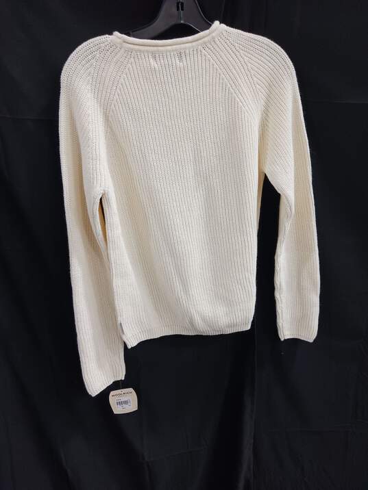 Women's Woolrich White Cable Knit Sweater Sz S NWT image number 2