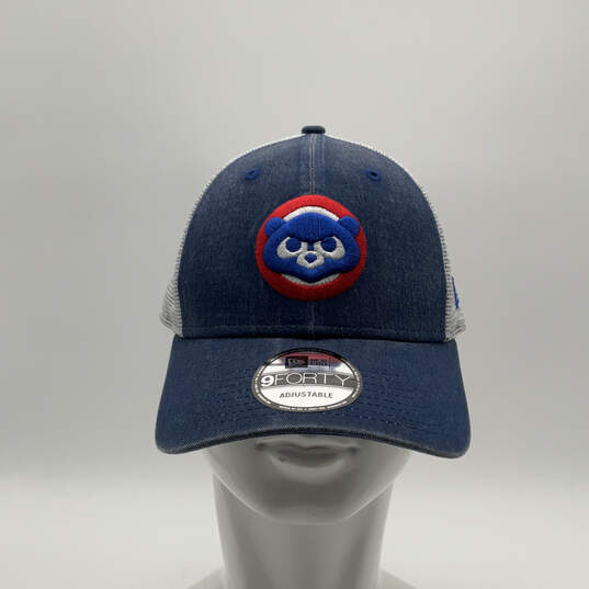 NWT Mens Blue Chicago Cub Adjustable Snapback Hat One Size Fits Most image number 1