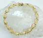 14K Gold Etched Textured Abstract Linked Chain Bracelet 10.1g image number 2