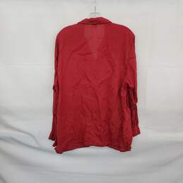 Moreno Martini Da Firenze Red Linen Button Up Shirt WM Size M alternative image