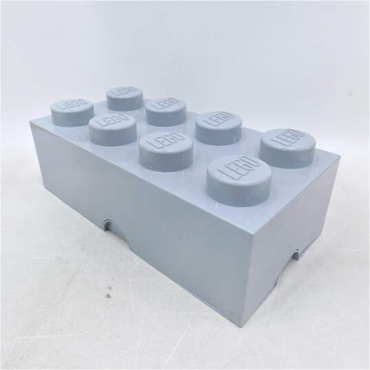 LEGO Brand 8-Stud Plastic Gray Storage Container image number 1
