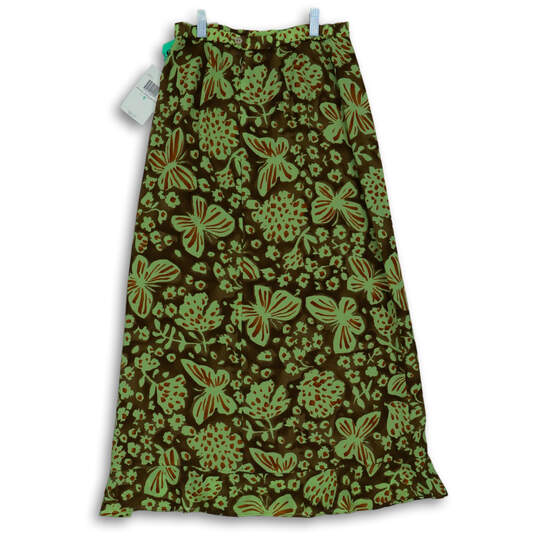 NWT Womens Green Butterfly Print Flat Front Straight & Pencil Skirt Size 6 image number 4