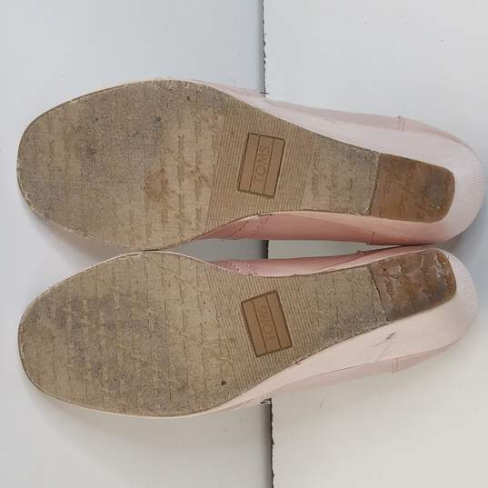 Toms Wedding Collection Pink Peep Toe Womens Wedges Size 7 image number 5