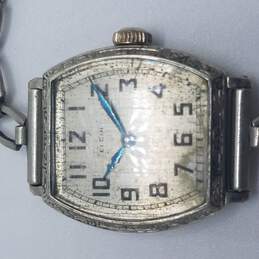 Elgin White Gold Filled Art Deco Vintage Automatic Wind-Up Bracelet Watch alternative image