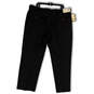 NWT Mens Black Flat Front Straight Leg Comfort Waist Chino Pants Size 42x30 image number 2
