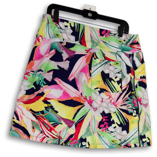Womens Multicolor Regular Fit Floral Pull-On A-line Skirt Size GL image number 1